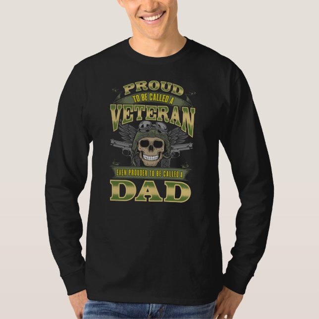Stolz Veteran Stolz, als Vater bezeichnet zu werde T-Shirt (Vorderseite)