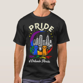 Stolz von Orlando City Florida Katzen Regenbogenfl T-Shirt