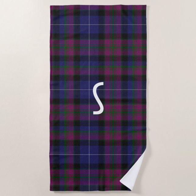 Stolz von Schottland Tartan Kariert Beach Handtuch (Vorderseite)