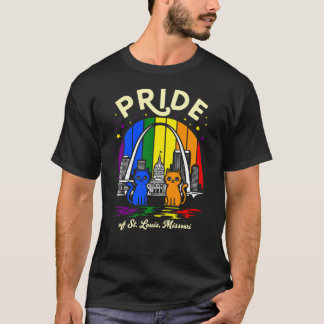 Stolz von St. Louis City Missouri Cats Regenbogen  T-Shirt