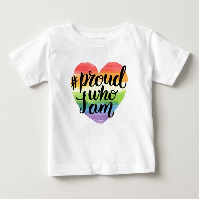 Stolz, wer ich bin baby t-shirt (Vorderseite)