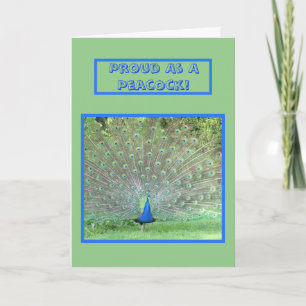 "STOLZ WIE EIN PEACOCK, DASS SIE MEIN VATER SIND"/ KARTE