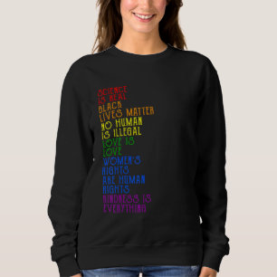 Stolz Wissenschaft ist real BLM Liebe ist Liebe Lu Sweatshirt