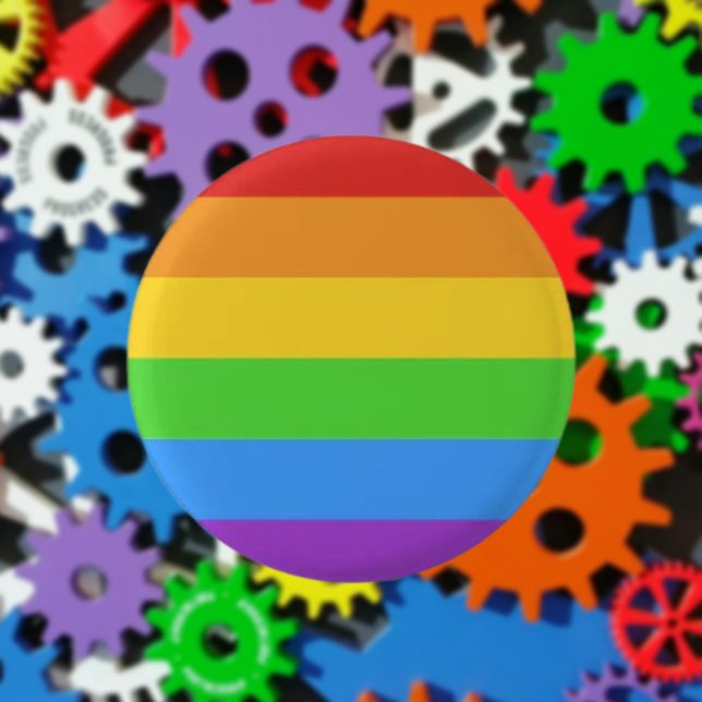 Stolz zeigen: Regenbogenflagge Button (Von Creator hochgeladen)