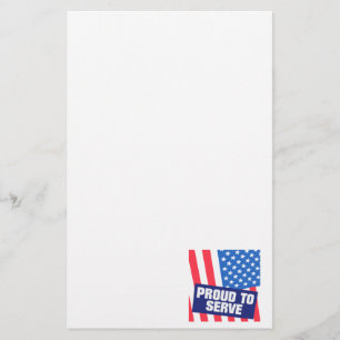 Stolz zu dienen briefpapier