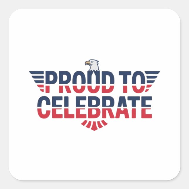 Stolz zu feiern quadratischer aufkleber (Vorderseite)