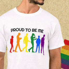 Stolz zu mir Gay Pride Männliche Silhouetten T-Shirt