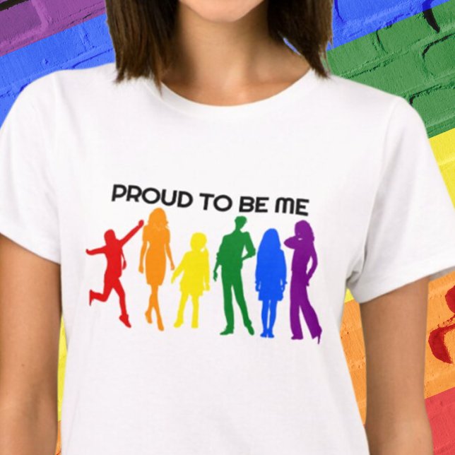 Stolz zu mir Gay Pride Weibliche Silhouetten T-Shirt (Von Creator hochgeladen)