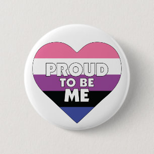 Stolz zu sein genderfluid stolze Flagge Herz Button