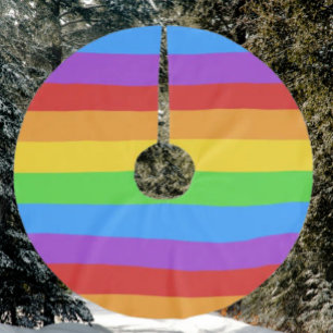 Stolzbaum: Regenbogenflagge Polyester Weihnachtsbaumdecke