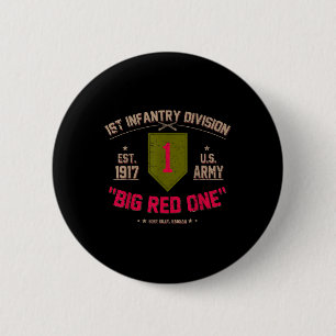 Stolze 1. Infanteriedivision Us Veteran Big 1 Red  Button