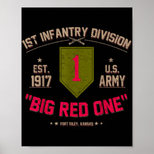 Stolze 1. Infanteriedivision Us Veteran Big 1 Red  Poster