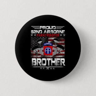 Stolze 82. Im Flugzeug Paratrooper Brother Us Flag Button