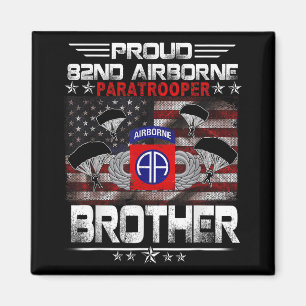 Stolze 82. Im Flugzeug Paratrooper Brother Us Flag Magnet