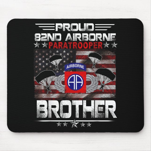 Stolze 82. Im Flugzeug Paratrooper Brother Us Flag Mousepad (Vorne)