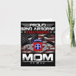 Stolze 82. Im Flugzeug Paratrooper Mama Us Flag -  Karte