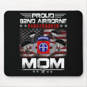 Stolze 82. Im Flugzeug Paratrooper Mama Us Flag - Mousepad