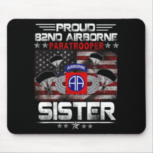 Stolze 82. Im Flugzeug Paratrooper Sister Us Flag Mousepad