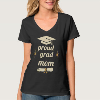 Stolze Absolventenmutter V-Ausschnitt T-Shirt zur 