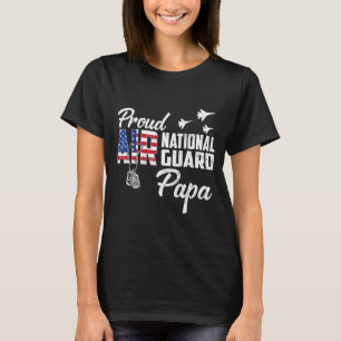 Stolze Air National Guard Papa-Flagge Familie pass T-Shirt