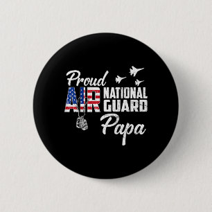 Stolze Air National Guard Papa-Flaggen-Familie pas Button