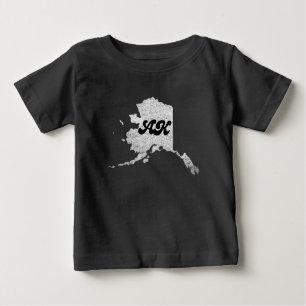 stolze Alask Staat Zuhause Map Kontur Rocky Map AK Baby T-shirt