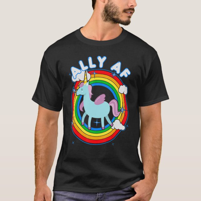 Stolze Allianz Af Gay Pride Allilies Rainbow Prila T-Shirt (Vorderseite)
