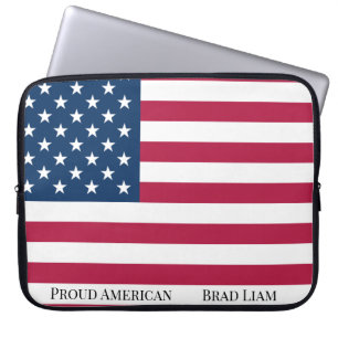 Stolze amerikanische Flagge Patriotisches USA Laptopschutzhülle