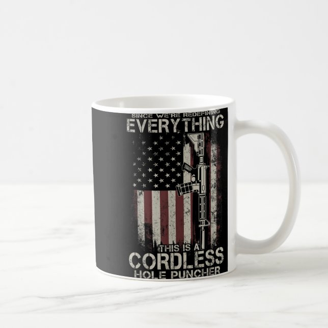 Stolze amerikanische Flagge Veteran Gun Rights Tlt Kaffeetasse (Rechts)