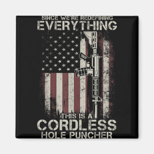 Stolze amerikanische Flagge Veteran Gun Rights Tlt Magnet