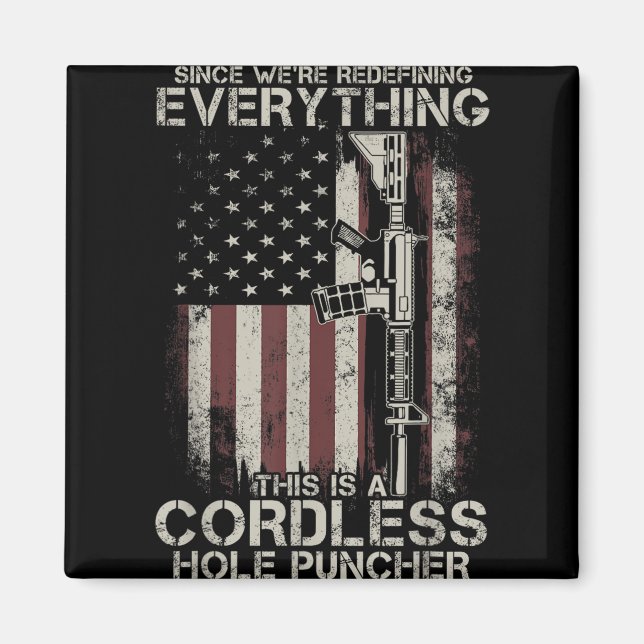Stolze amerikanische Flagge Veteran Gun Rights Tlt Magnet (Vorne)