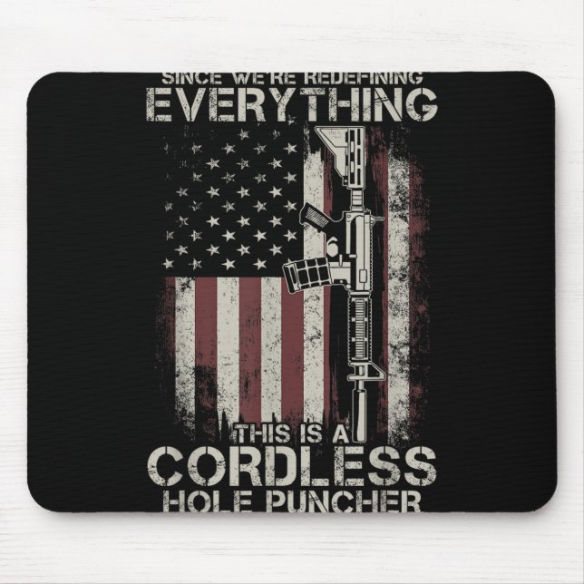 Stolze amerikanische Flagge Veteran Gun Rights Tlt Mousepad (Vorne)