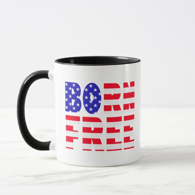 Stolze amerikanische Freie-Freiheit-Liebhaber unab Tasse (Links)
