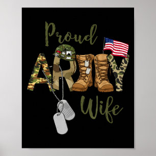 stolze Armee-Ehefrau militärische Ehefrau mit Hund Poster