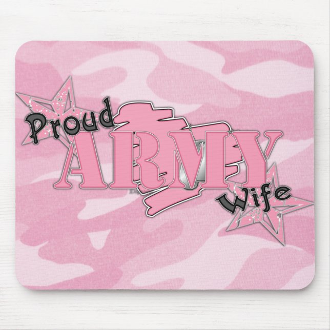 Stolze Armee-Ehefrau Mousepad (Vorne)