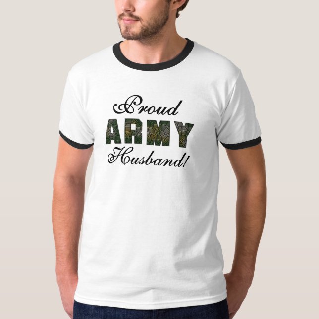 Stolze Armee-Ehemann-T-Shirts und Geschenke T-Shirt (Vorderseite)