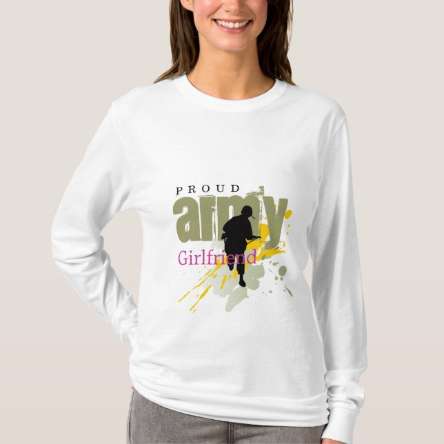 Stolze Armee-Freundin T-Shirt (Vorderseite)