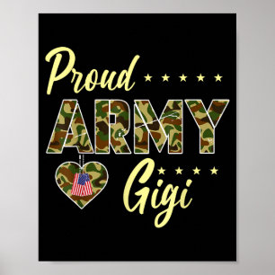 Stolze Armee Gigi Tarnung Soldat Familie Liebe Poster