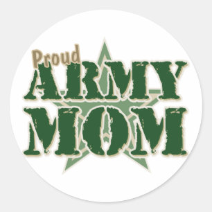 Stolze Armee-Mama Runder Aufkleber