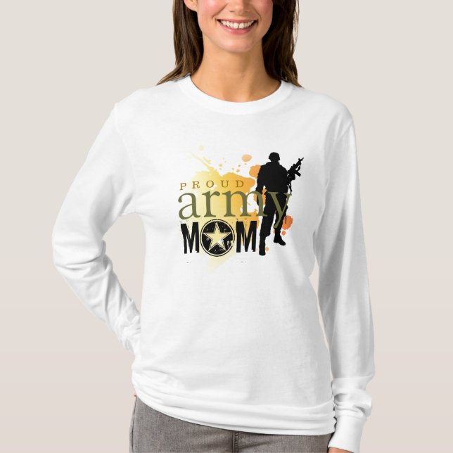 Stolze Armee-Mama T-Shirt (Vorderseite)