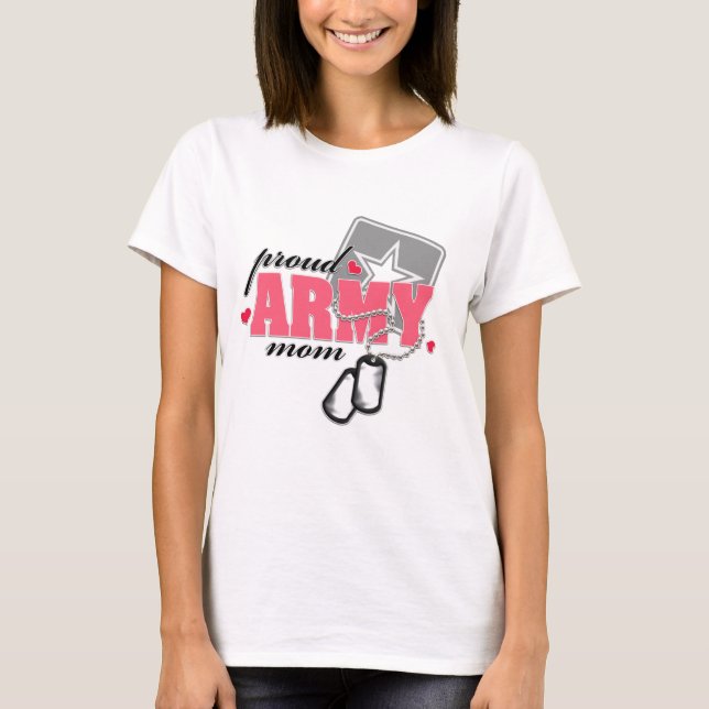 Stolze Armee-Mama T-Shirt (Vorderseite)