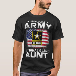 Stolze Armee Nationalgarde Tante mit amerikanische T-Shirt