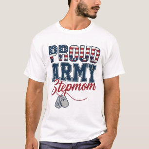 Stolze Armee-Stiefmutter Patriotisches Vintage-Vec T-Shirt