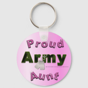 Stolze Armee-Tante Keychain Schlüsselanhänger