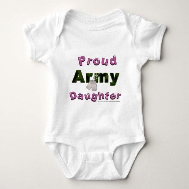 Stolze Armee-Tochter Baby Strampler (Vorderseite)