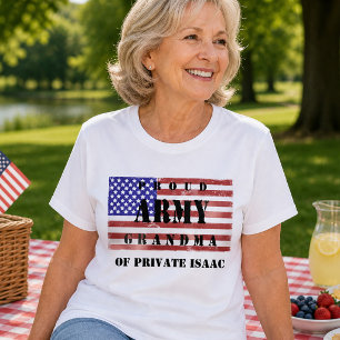 Stolze Armeegroßmutter Patriotische Flagge T-Shirt
