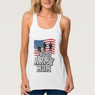 Stolze Armeemutter Vintage Patriotisches Militär-S Tank Top