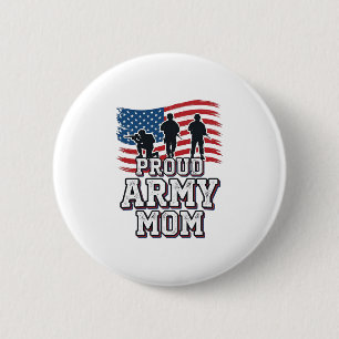 Stolze Army-Mutter Vintage Patriotisches Militär-S Button