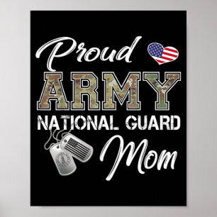 Stolze Army National Guard Mutter US-Flagge Hundem Poster