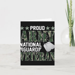 Stolze Army National Guard Veteranen Militärfamili Karte